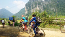 Biking in Vanvieng Laos